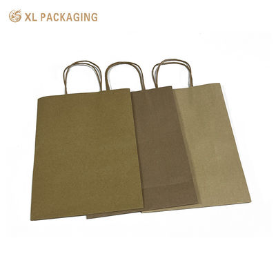 Tasse di carta Kraft personalizzate con manici Eco-friendly Riciclabile Tasse regalo per lo shopping Accetta stampa personalizzata del logo