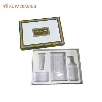 Scatola di carta di design personalizzato Set per la cura della pelle Imballaggio Scatola cosmetica di alta qualità Stili diversi con vassoio a vesciche
