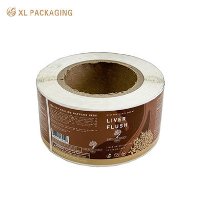 Etichette adesive per imballaggio XL in carta con logo personalizzato con stampa in oro impermeabile Etichette adesive per imballaggio di bottiglie
