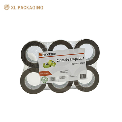Scatola di spedizione stampata su misura Nastro OPP Autoadesivo Trasparente Invisibile Doto Bopp Chiaro Pacchetto Nastro Jumbo Roll