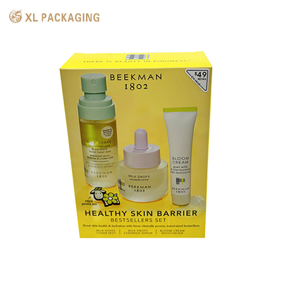 Scatola per la cura della pelle personalizzata Cartone cosmetico con confezione pieghevole Tuck Top Scatola di carta cosmetica stampata personalizzata
