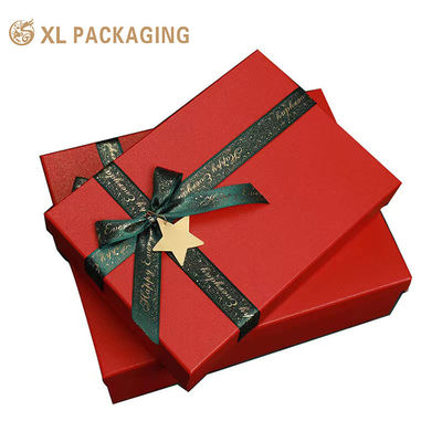 Scatola Regalo Sciarpa con Fiocco Rosso | Elegante Confezione per Compleanno