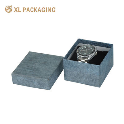 Scatola per orologi personalizzata di lusso, custodia per orologi in carta rigida con coperchio e base per orologi da polso da uomo d'affari