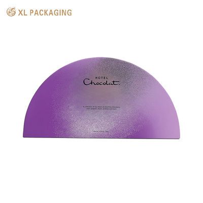 Confezione regalo in carta semitonda con finitura in lamina d'argento, cartone rigido da 1,5 mm | Packaging di lusso ecologico per cioccolato/cura della pelle