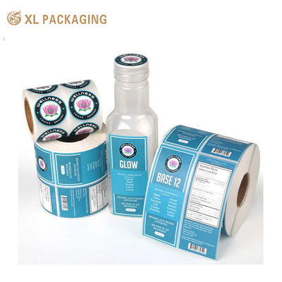 Etichette adesive in rilievo bianche personalizzate XL Packaging, adesivo singolo lato, finitura opaca/lucida, stampa ad alta risoluzione, ideale per branding, confezionamento prodotti, applicazioni decorative