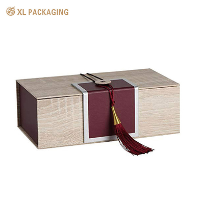 Scatole di carta di cartone personalizzate per le bottiglie di vino regalo scatola pieghevole con stringhe e pulsante