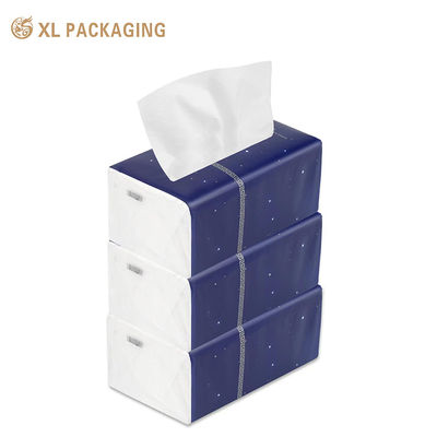 Tissue per il viso a confezione personalizzata 3 Ply Virgin Wood Pulp Tissue Paper per tovagliolo in rilievo