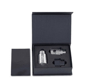 Scatole regalo di carta magnetica nera personalizzate con inserto di schiuma EVA per cosmetici