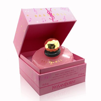 Logo personalizzato Stampaggio Folio Logo Incorniciato Link Clamshell Forma Carta Candela Perfume Imballaggio Scatola regalo Per 100ml 50ml 30ml