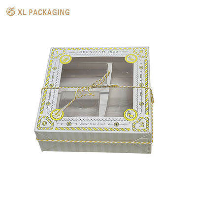 Scatole regalo per finestre trasparenti a foglio d'argento pieghevoli per set di creme per mani
