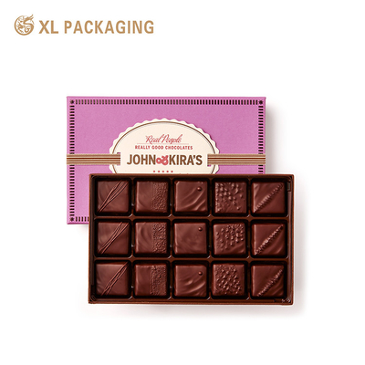 Al dettaglio Food Candy Bar Cookie Scatola di carta di cioccolato con cuscinetti Kraft Paper Divider Insert