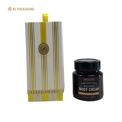 Scatola cosmetica di lusso con coperchio e base stampata personalizzata con materiale ecologico per confezioni regalo per la cura della pelle
