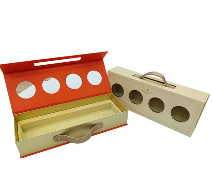 Confezione regalo magnetica con maniglia Scatola per imballaggio Scatola per valigia per tè caldo, caffè, cioccolata