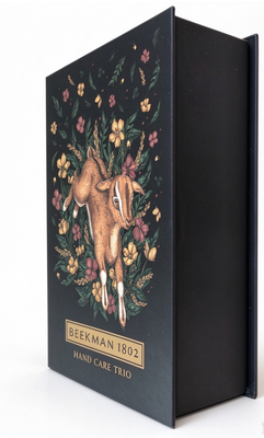 Eco Friendly Uncoated Paper Book Style Gift Box Custom Black Packaging Box for Cosmetics Skincare
