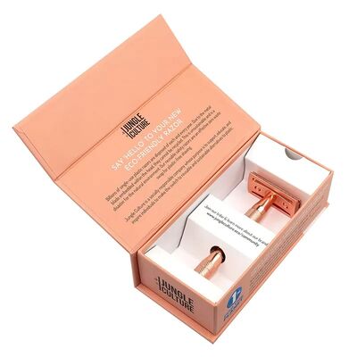 Eco Friendly Flap Cover Paper Box Book Shape Skincare Oil Packaging con inserto di carta personalizzato